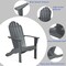 Costway Outdoor Adirondack Chair Solid Wood sturdy Patio Garden Furniture GrayNaturalWhite